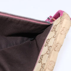Gucci Vintage Double Belt Bag GG Canvas with Leather