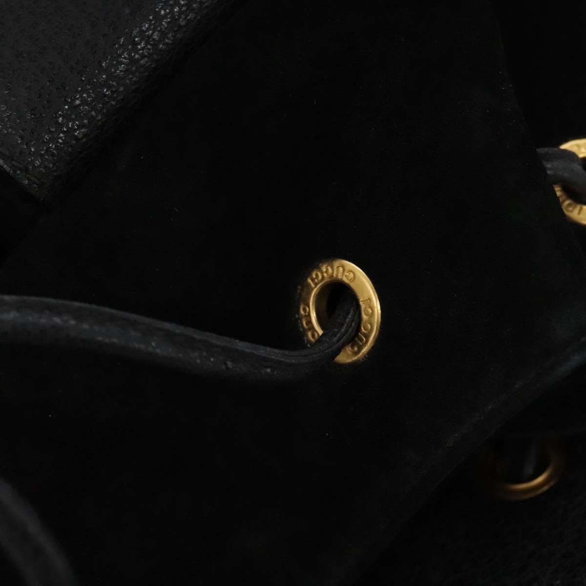 Gucci Vintage Bamboo Backpack Suede