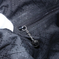 Gucci Vintage Bamboo Handle Open Hobo Nylon