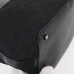 Gucci Vintage Shoulder Bag GG Canvas and Leather