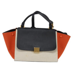 Celine Trapeze Bag Canvas with Leather