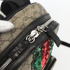 Gucci Zip Pocket Backpack Embellished GG Coated Canvas