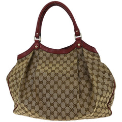 Gucci Sukey Tote GG Canvas with Leather