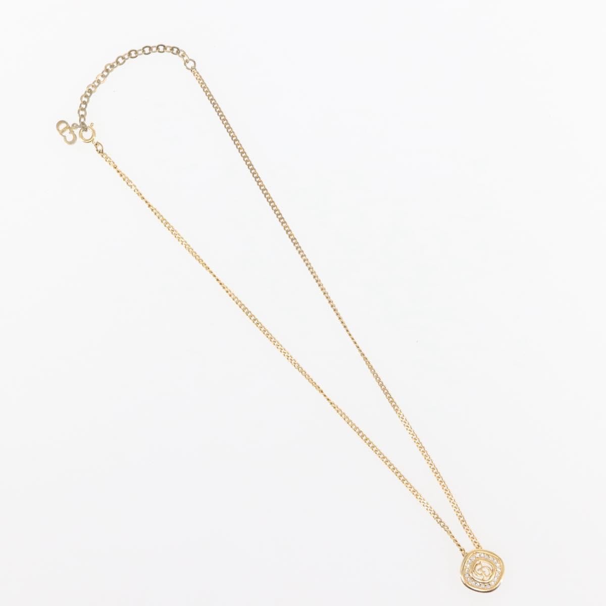 Christian Dior CD Pendant Necklace Metal