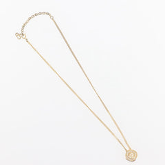Christian Dior CD Pendant Necklace Metal
