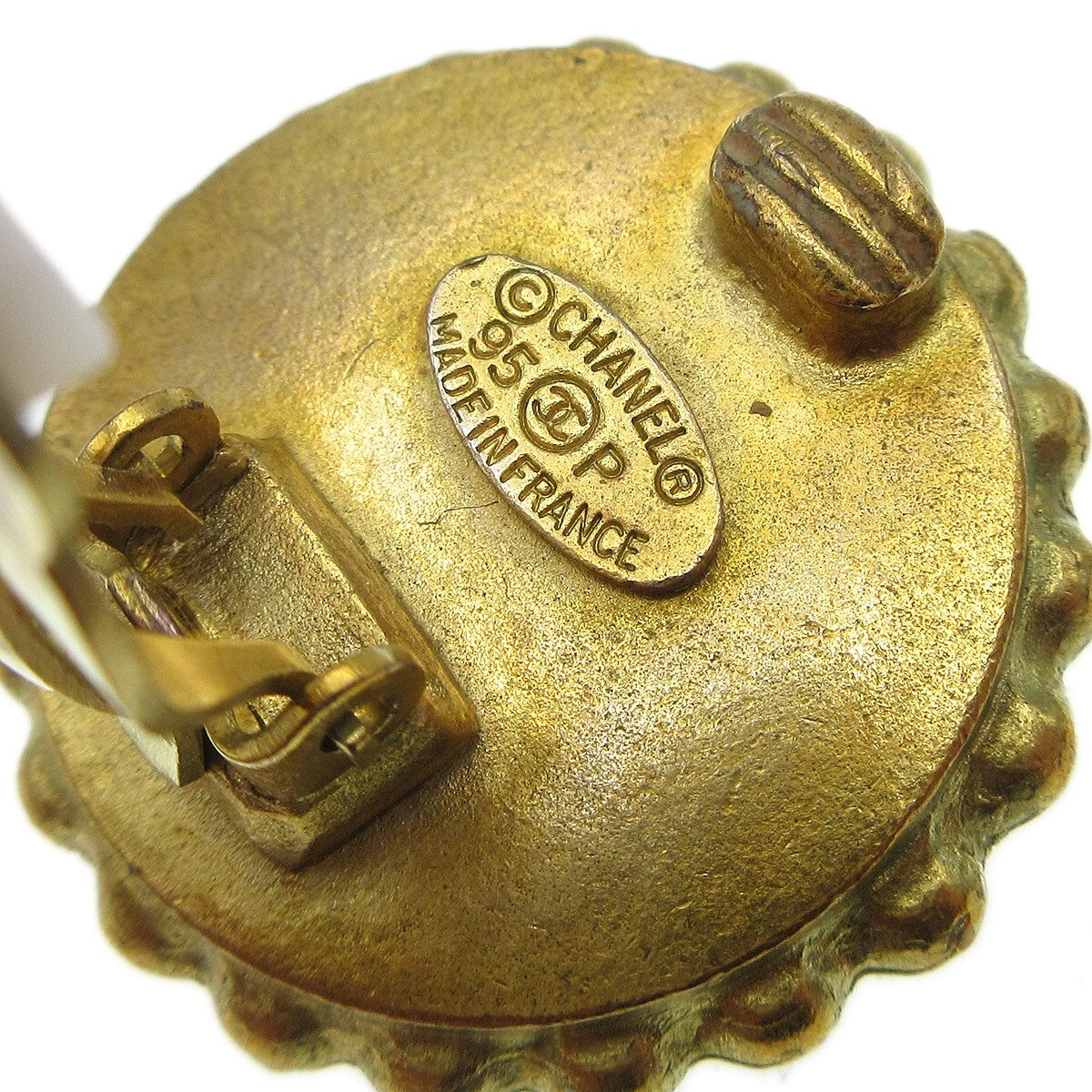 Chanel CC Round Earrings Metal