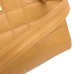 Chanel Vintage Chocolate Bar Open Tote Quilted Caviar