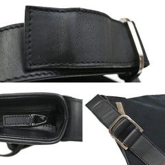 Gucci Vintage Flat Messenger Bag GG Canvas and Leather