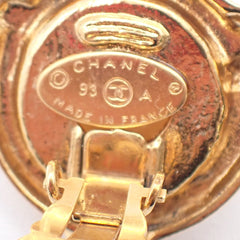 Chanel CC Round Earrings Metal