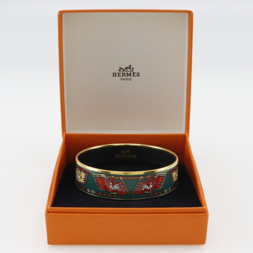 Hermes Caleche Bangle Bracelet Enamel