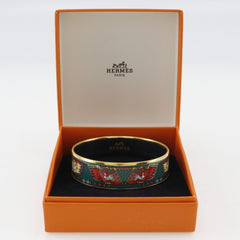Hermes Caleche Bangle Bracelet Enamel