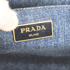 Prada Canapa Convertible Tote Denim