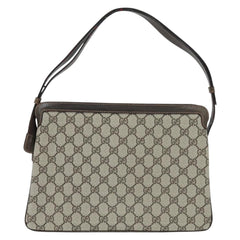 Gucci Ophidia Zip Shoulder Bag GG Coated Canvas