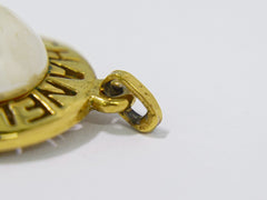 Chanel CC Logo Chain Pendant Necklace Imitation Pearl Imitation pearl with Gold-Plated and Beads