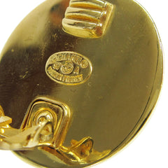 Chanel Round CC Turnlock Clip-On Earrings Metal