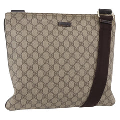 Gucci Zip Top Messenger Bag GG Coated Canvas