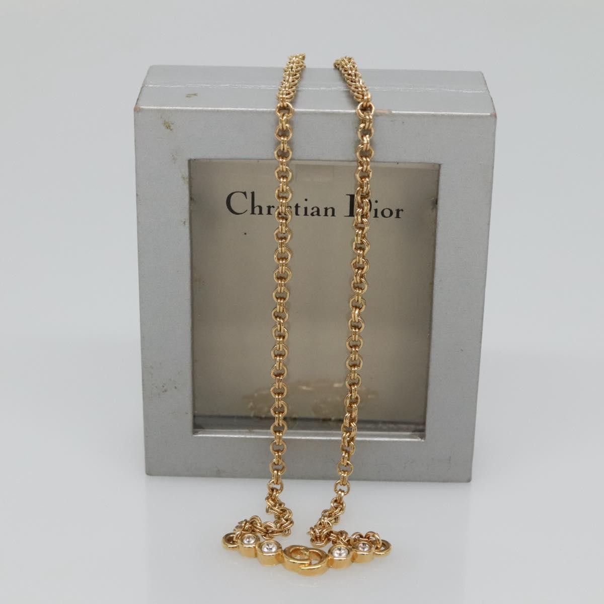 Christian Dior CD Pendant Necklace Gold-plated