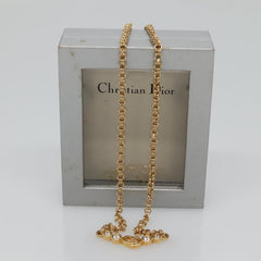 Christian Dior CD Pendant Necklace Gold-plated
