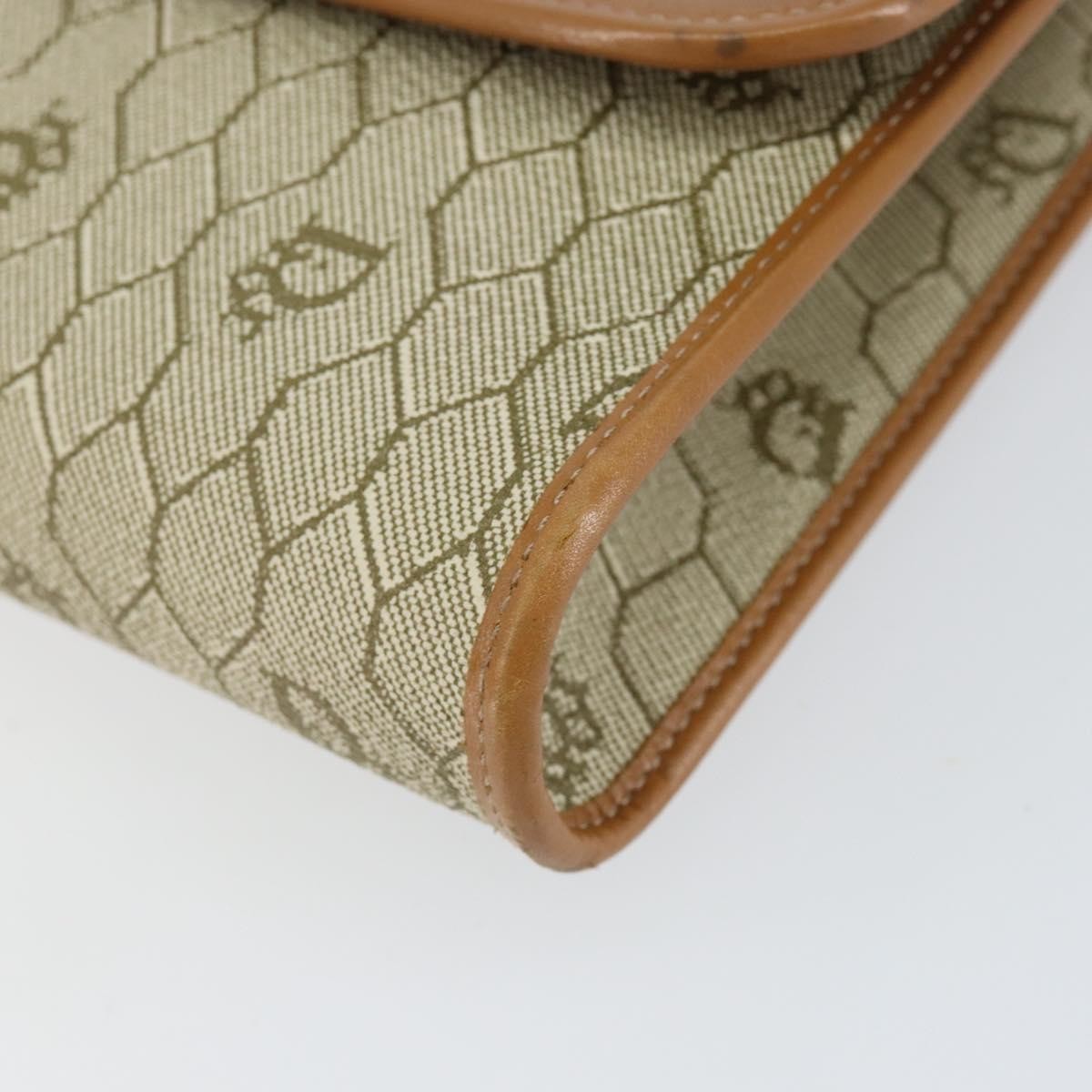 Christian Dior Vintage Honeycomb chain Canvas