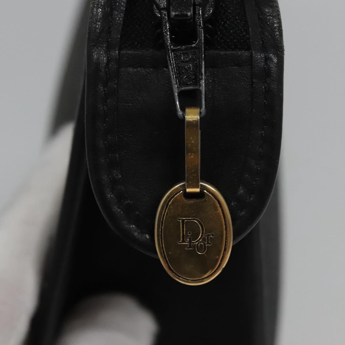 Christian Dior Vintage Honeycomb Zip Pouch Coated Canvas