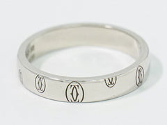 Cartier C de Cartier Happy Birthday Band Ring 18K White Gold