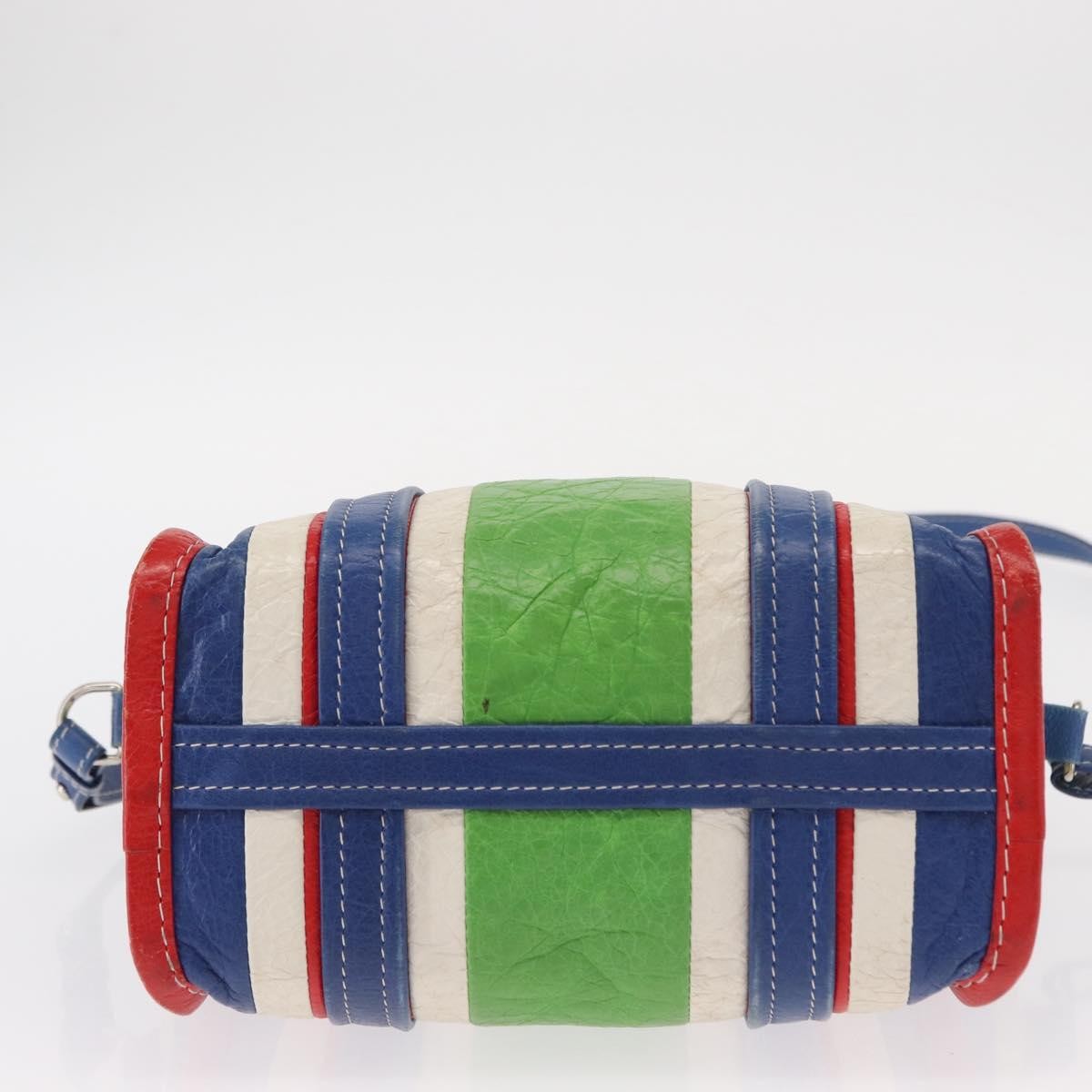 Balenciaga Bazar Convertible Tote Striped Leather