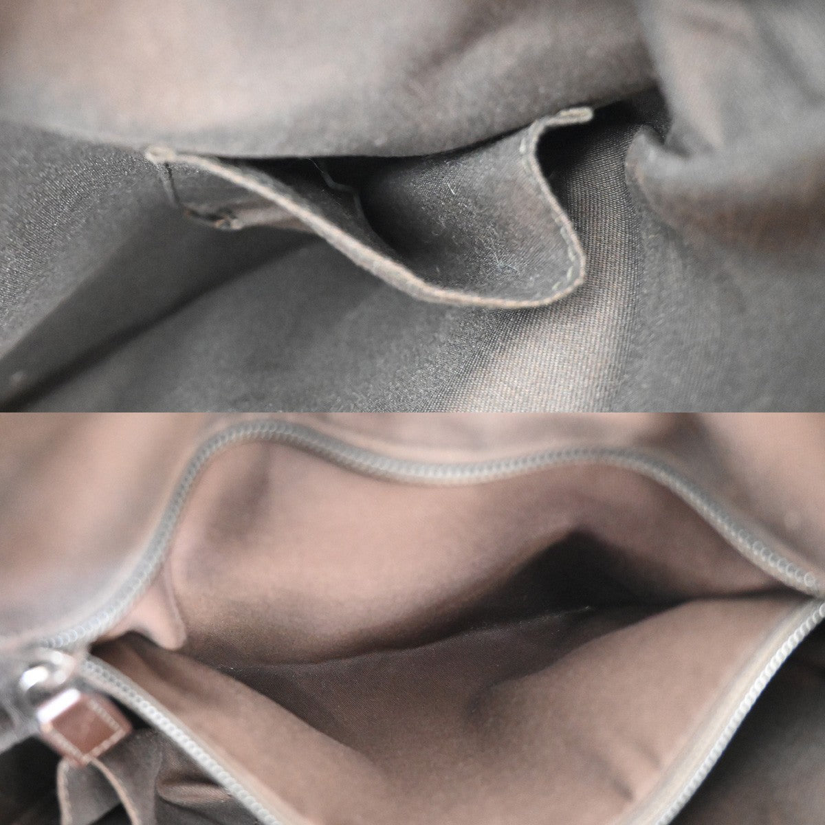 Gucci Zip Messenger Bag GG Canvas with Perforated Leather