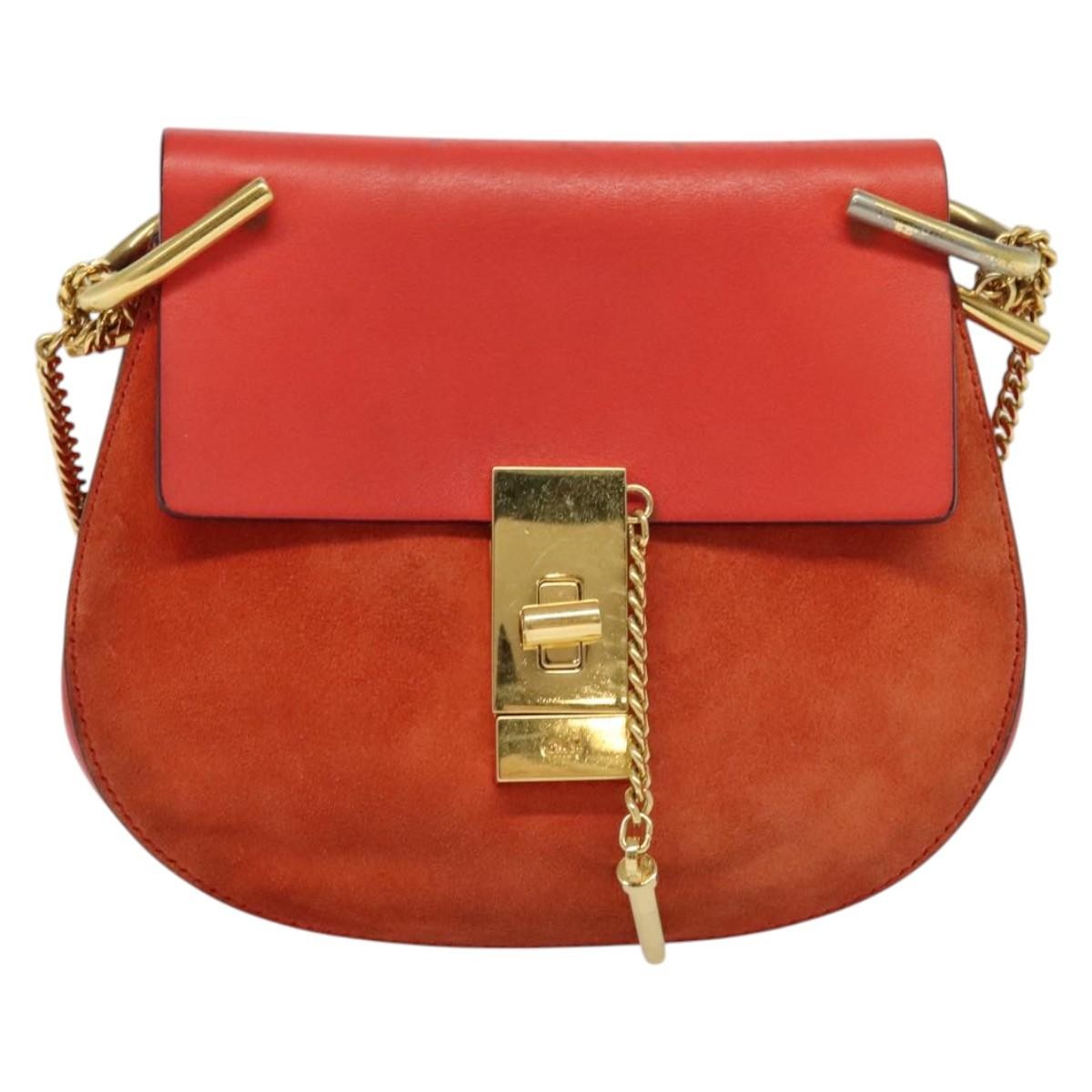 Chloe Drew Crossbody Bag Leather and Suede