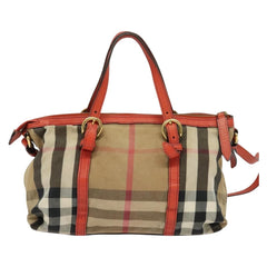 Burberry Bridle House Salisbury Tote Nova Check Canvas