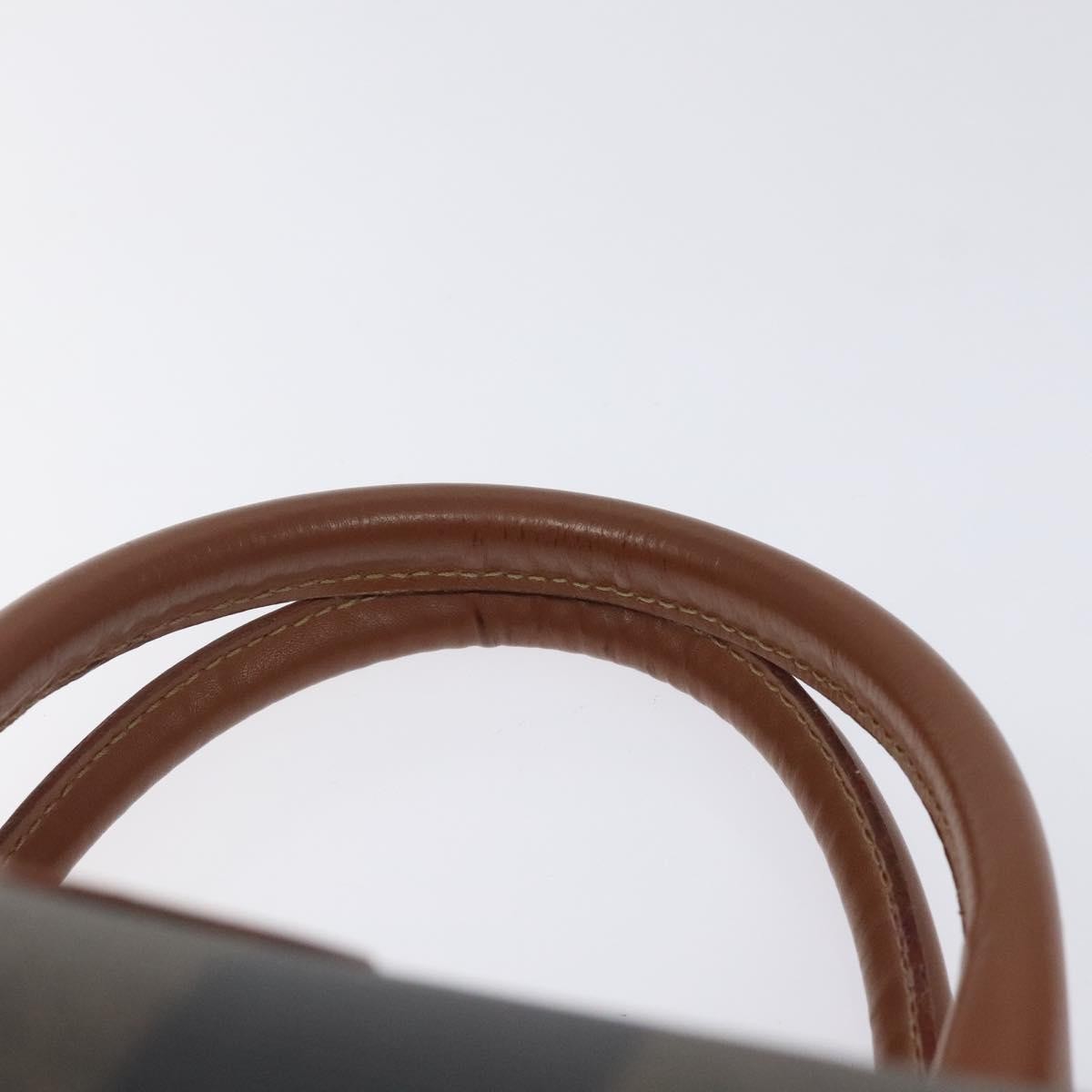 Fendi Vintage Pequin Boston Bag Coated Canvas