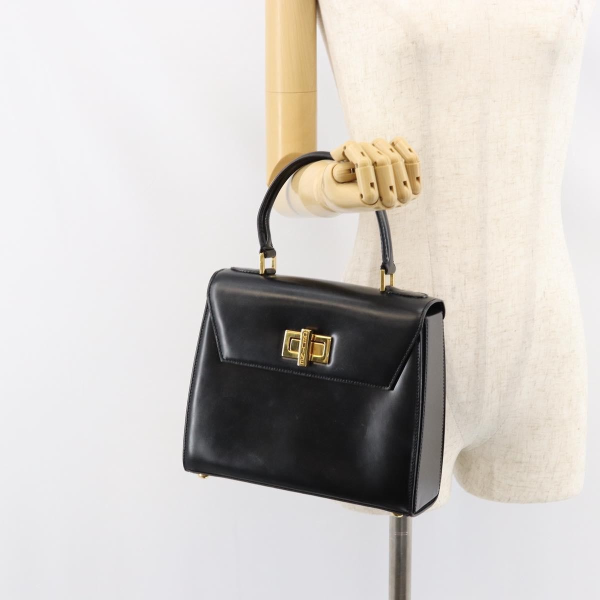 Celine Vintage Convertible Turnlock Top Handle Bag Leather