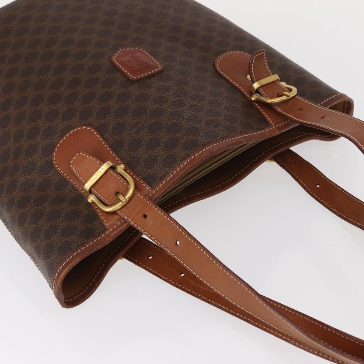 Celine Vintage Macadam Tote bag Canvas and Leather