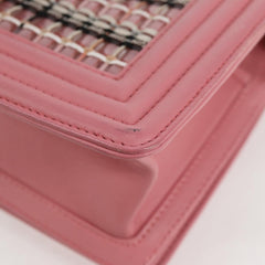 Chanel Boy Flap Bag Woven PVC with Lambskin