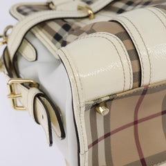 Burberry Minford Satchel Haymarket Coated Canvas