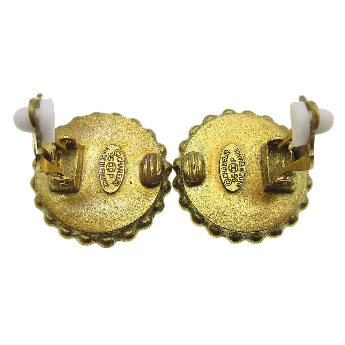 Chanel CC Round Earrings Metal