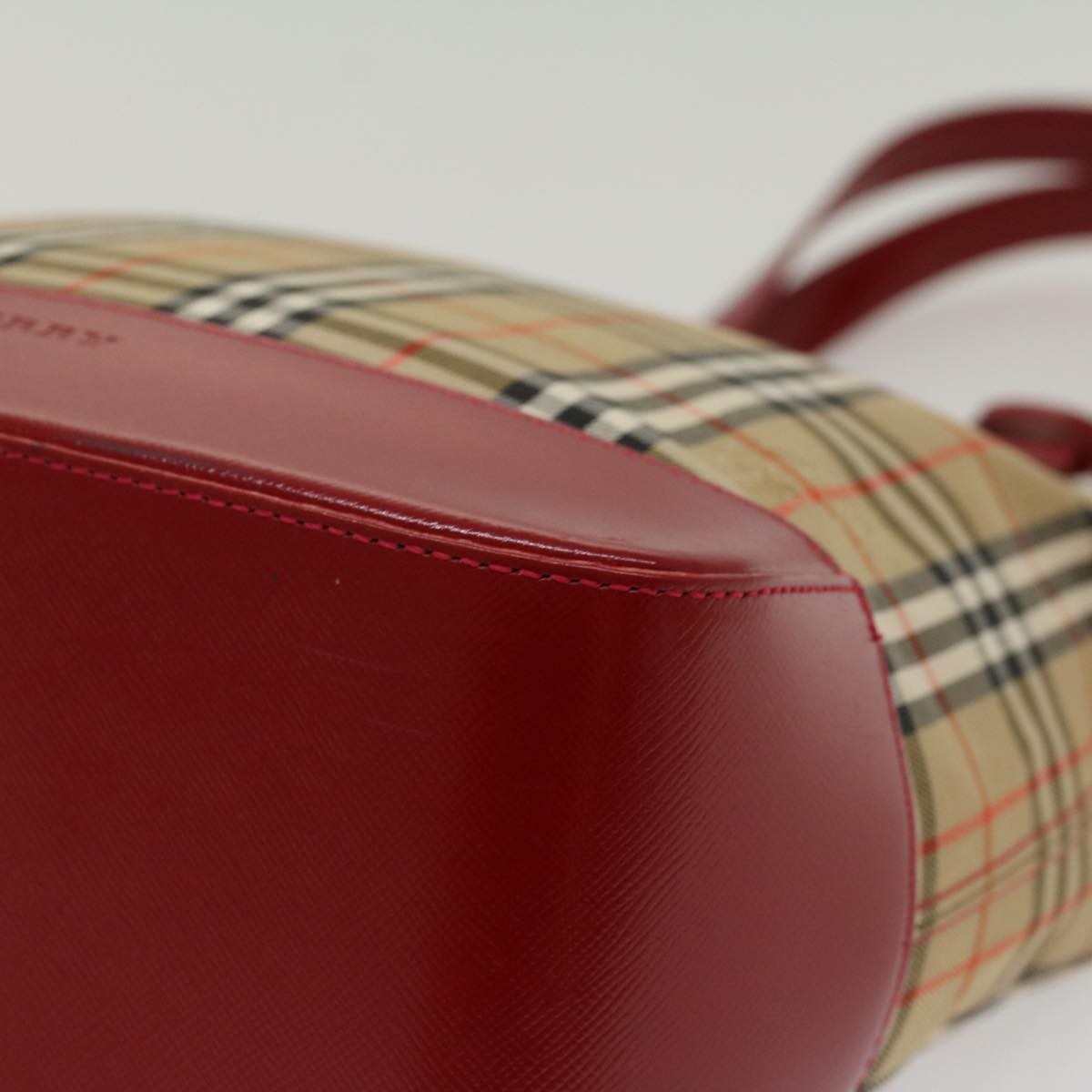 Burberry Nova Check Tote Nylon and Leather