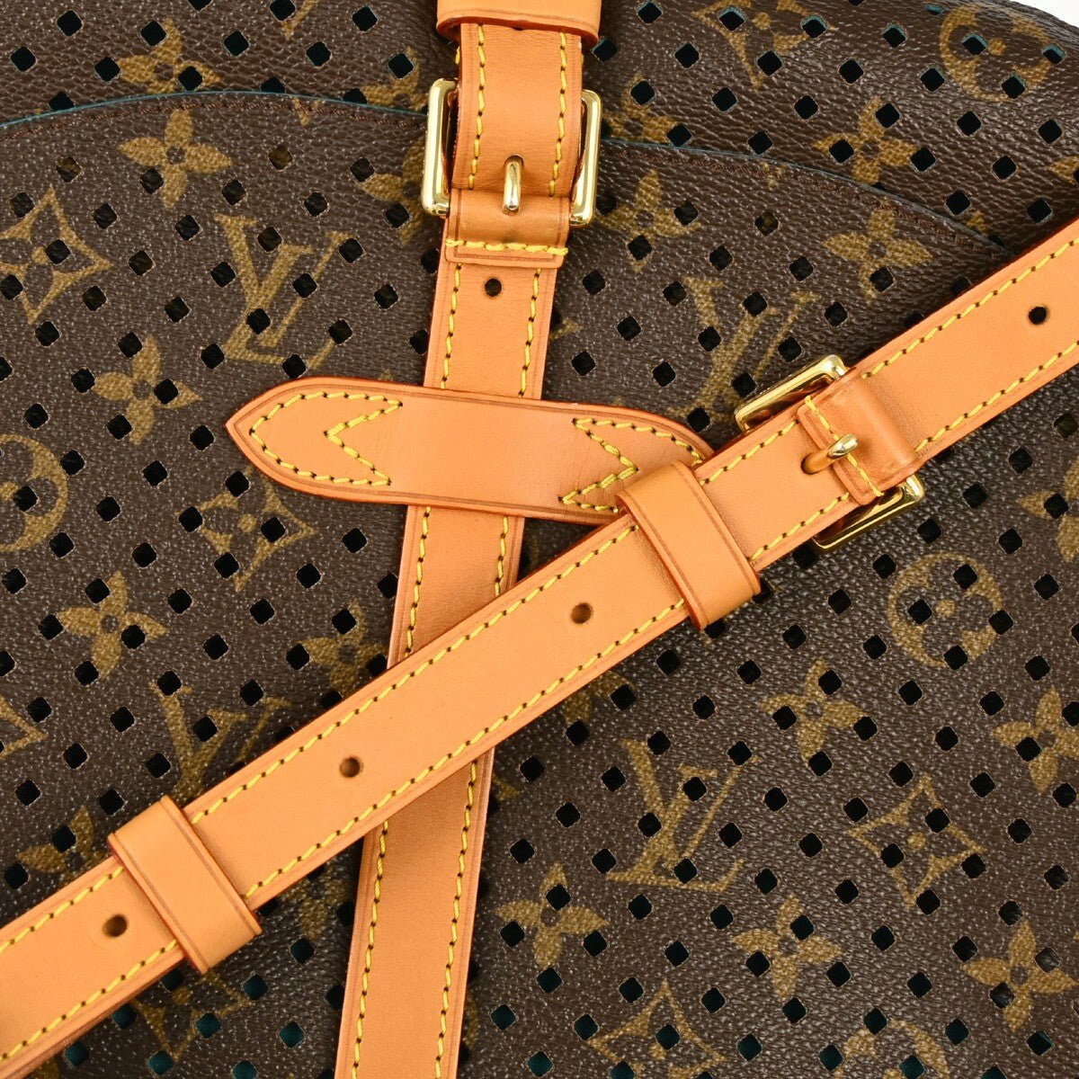 Louis Vuitton Flore Saumur Handbag Perforated Monogram Canvas