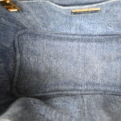 Prada Canapa Convertible Tote Denim