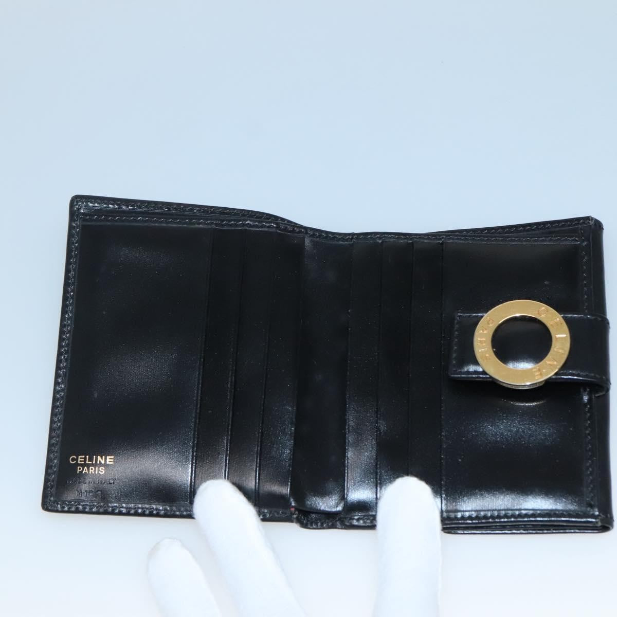 Celine Circle Logo Compact Wallet Leather