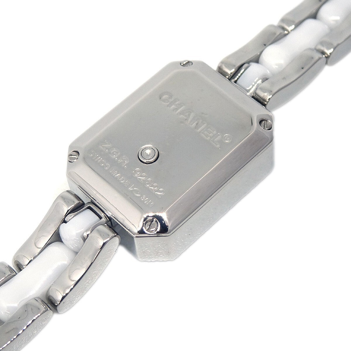 Chanel Premiere Mini Quartz Watch Stainless Steel and Ceramic with Diamond Bezel