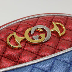 Gucci Trapuntata Camera Shoulder Bag Quilted Laminated Leather
