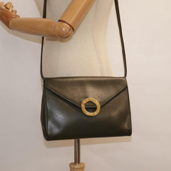 Celine Vintage Circle Logo Crossbody Bag Leather