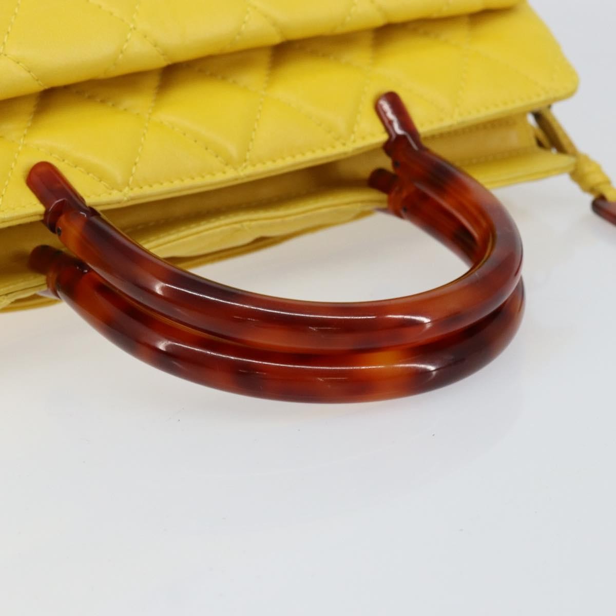 Chanel Vintage CC Resin Pocket Tote Quilted Leather