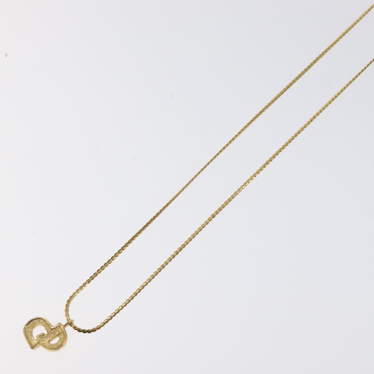 Christian Dior CD Pendant Necklace Metal