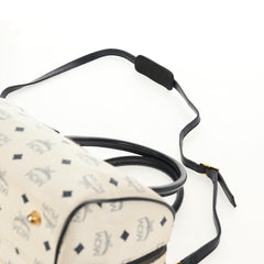 MCM Visetos Handbag Canvas and Leather