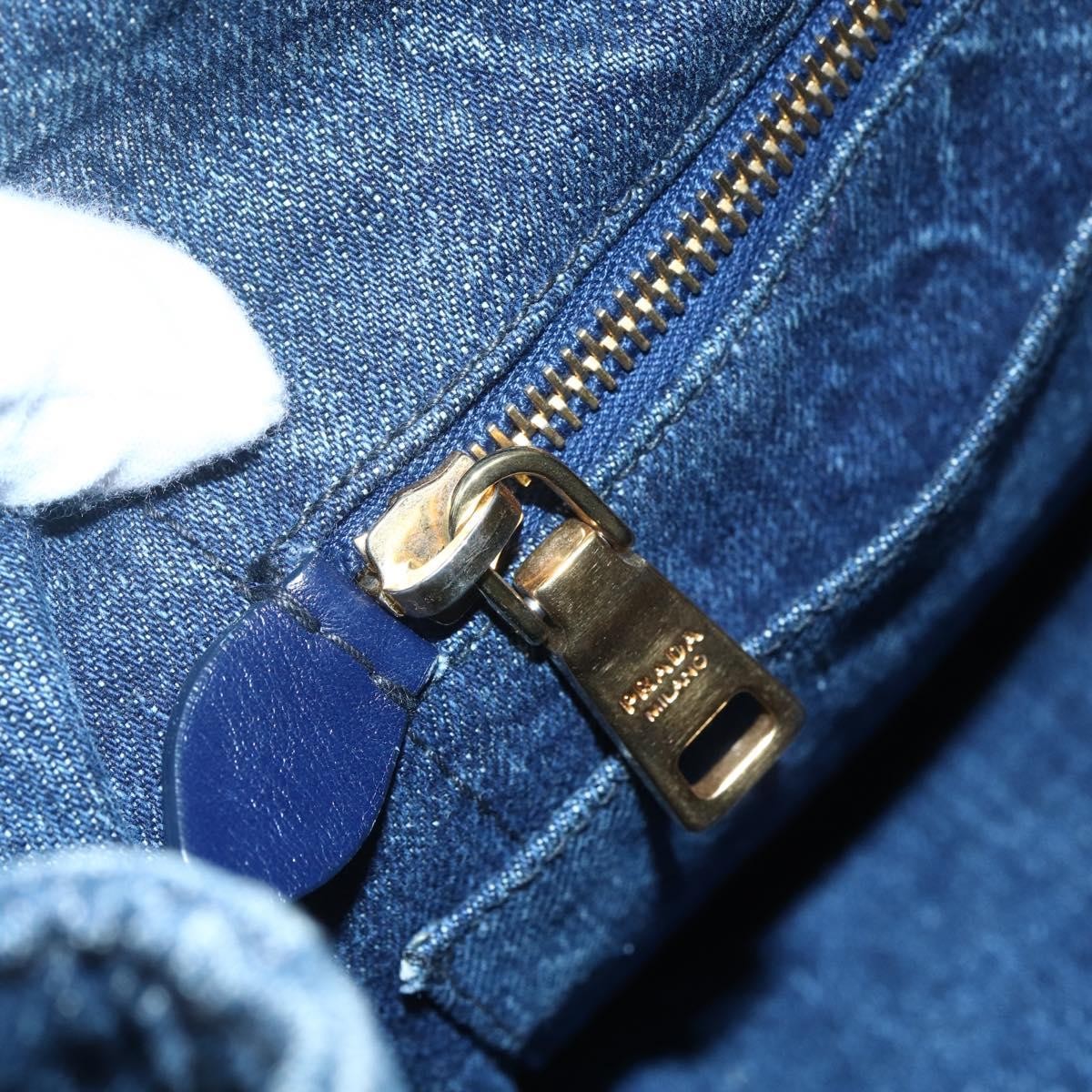 Prada Canapa Open Tote Denim