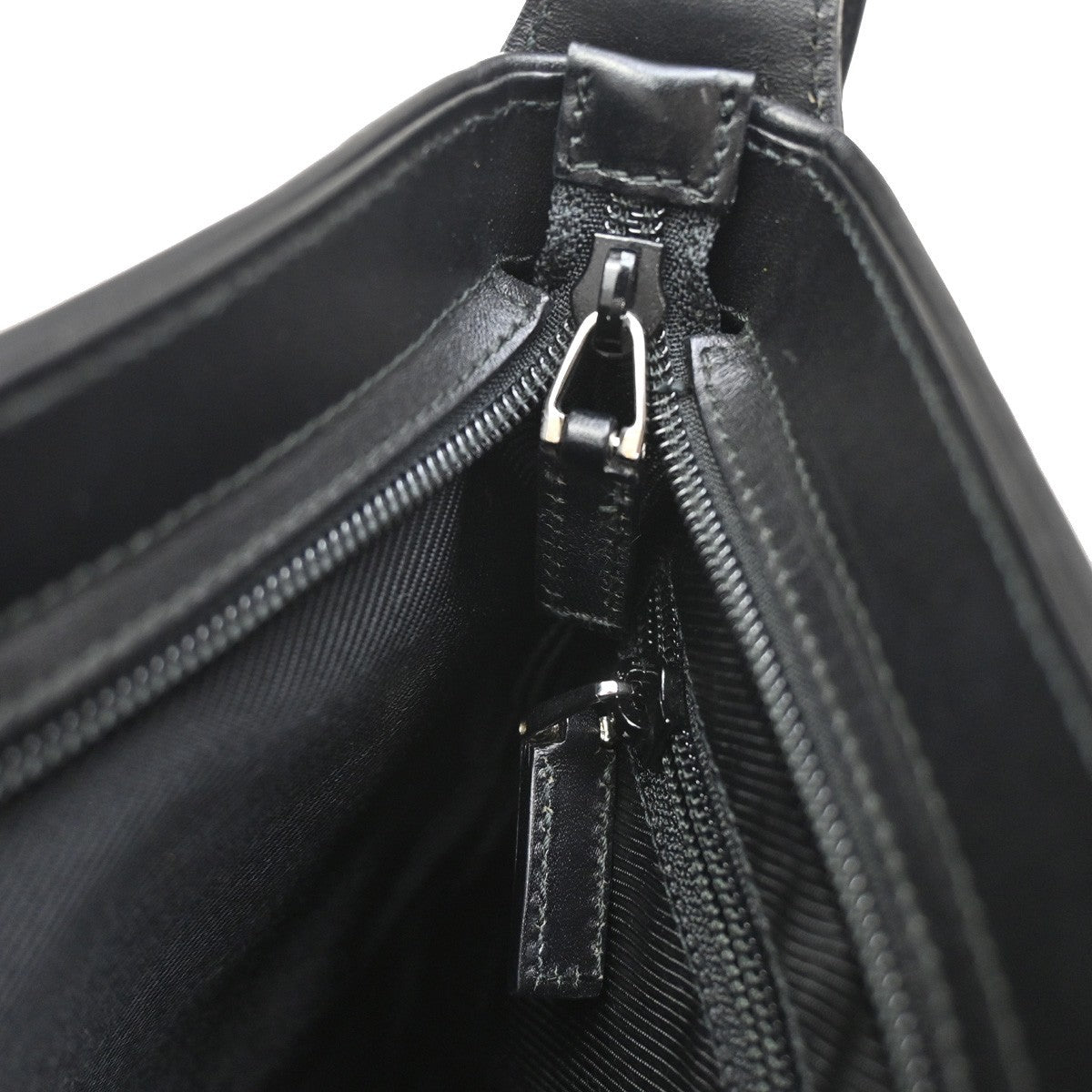 Gucci Vintage Flat Messenger Bag GG Canvas and Leather