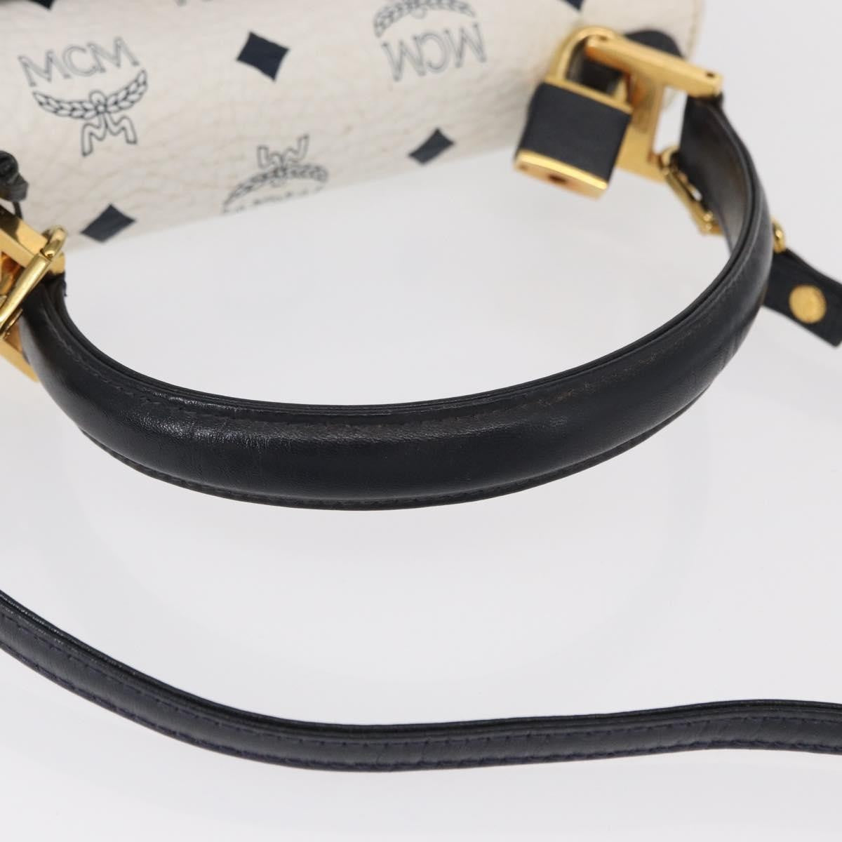 MCM Visetos Handbag Canvas and Leather