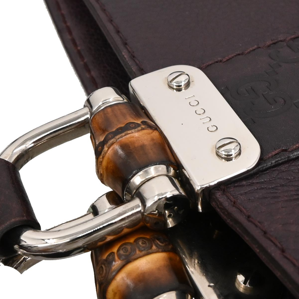 Gucci Vintage Bamboo Handle Bag Leather