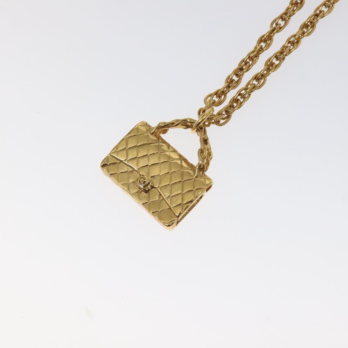 Chanel Flap Bag Pendant Necklace Metal